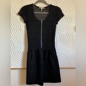 MAJE Mesh Black Mini Dress
